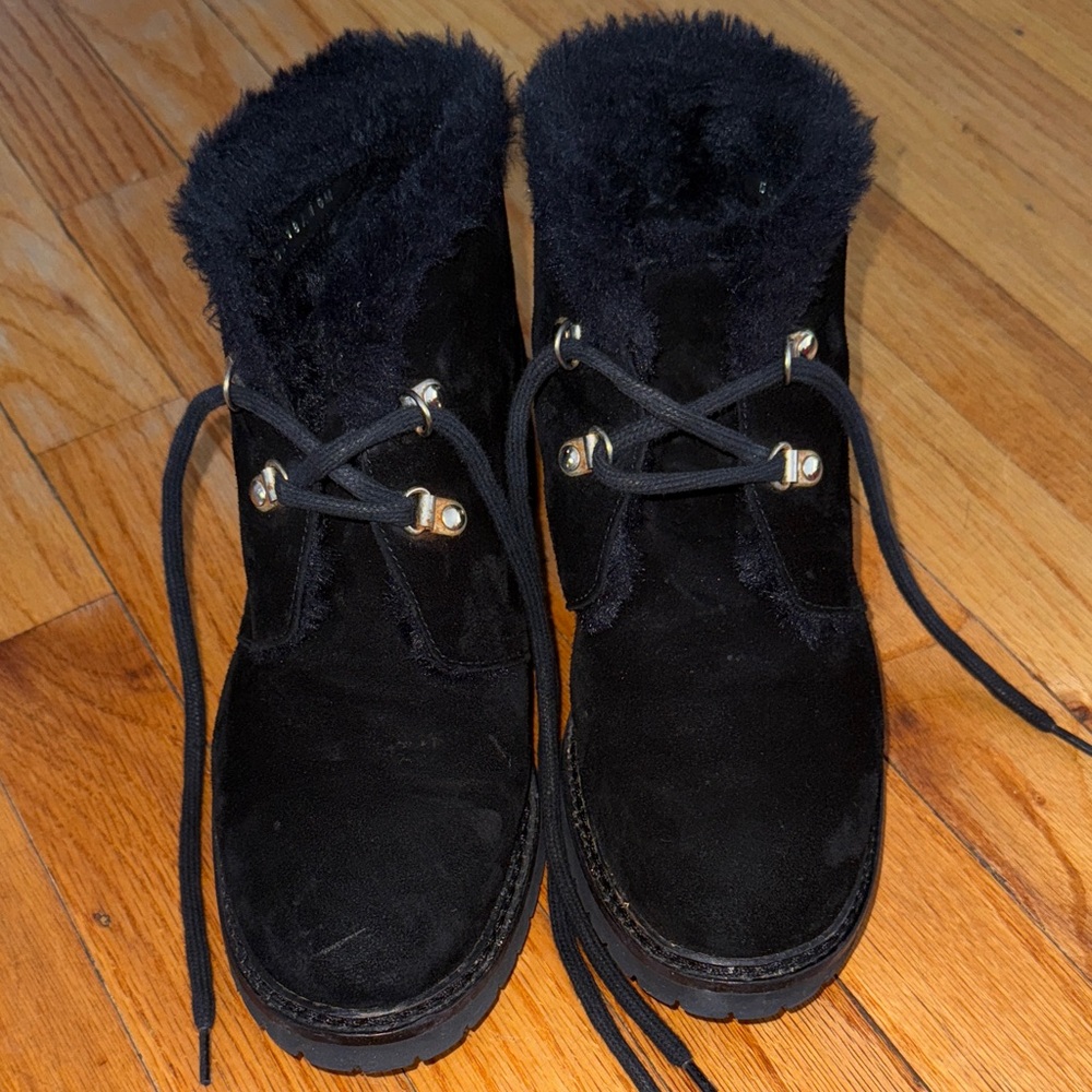 Aquatalia Black faux Fur-Lined Boots